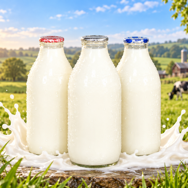 Fresh Milk in Returnable Glass Bottles